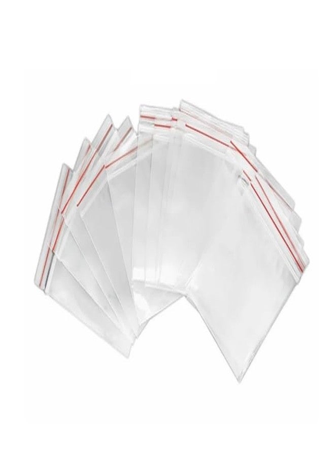 DIVYANA 2x3 inch Transparent Zip Lock Plastic Bags Self Sealing Pouch Pack of 100 Pcs - Image 1